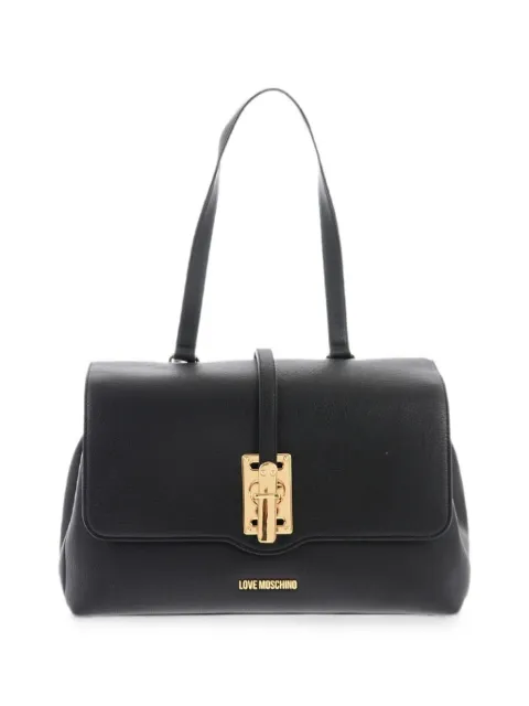 Moschino logo-embossed midi shoulder bag Black JC4312PP0GKW0000