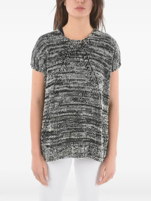 Woolrich two-tone short-sleeve cotton sweater Black COWRMAG0019MC05100
