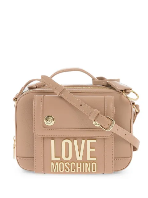 Moschino logo-plaque shoulder bag Neutrals JC4067PP1FLN110A