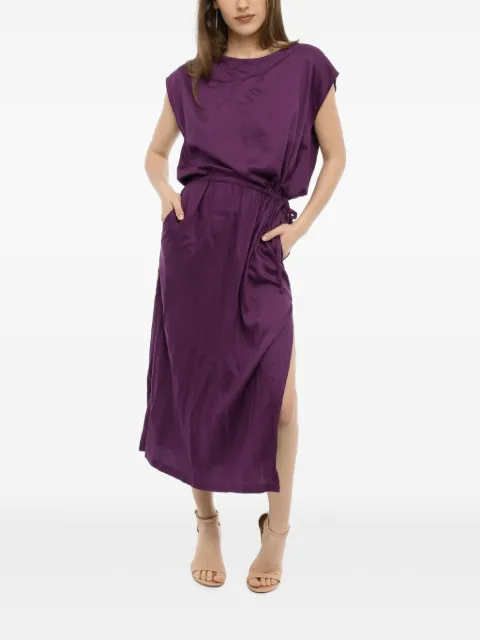 Woolrich drawstring-waist midi dress Purple COWRABI0004UT178