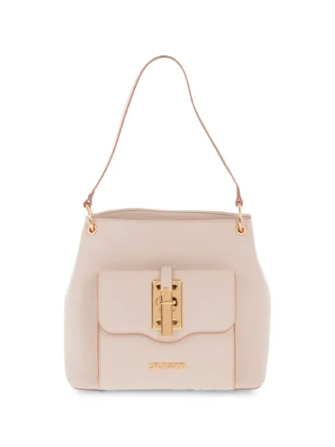 Love Moschino logo-plaque shoulder bag Neutrals JC4315PP0GKW