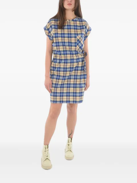 Woolrich tartan-check elasticated-waist mini dress Blue COWRABI0005UT17853086