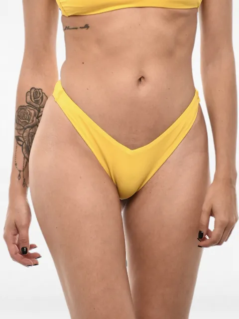 DSQUARED2 logo-print bikini bottoms Yellow D6BX22080ISA01