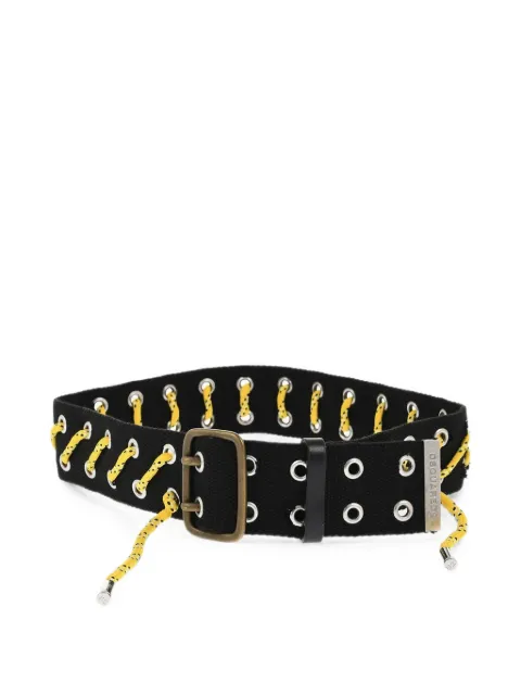DSQUARED2 grommet lace-up belt Black BEW002520300001