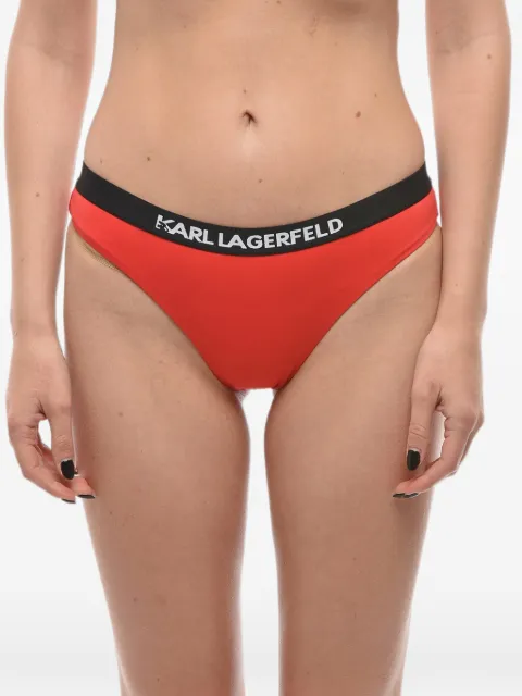 Karl Lagerfeld logo-waistband bikini briefs Red KL22WBT08