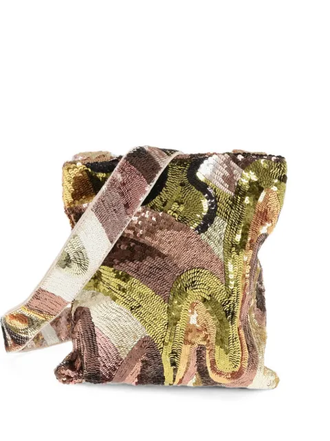 DSQUARED2 sequin-embellished messenger bag Brown CBM004216805739