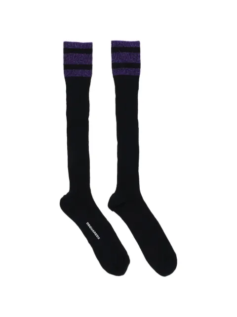DSQUARED2 ribbed stripe-detail socks Black DFV020250ISA01