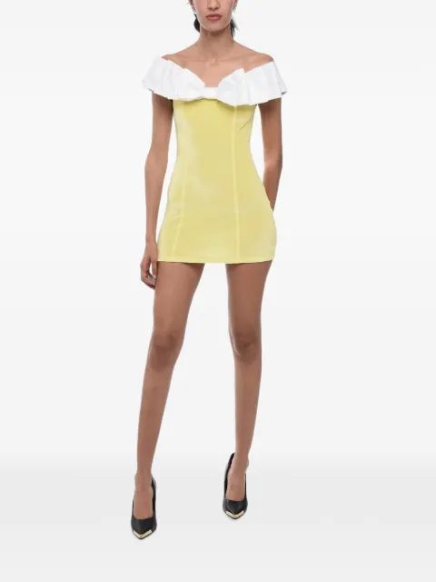 Adriana Hot Couture bow-detail mini dress Yellow BEVELRYHILLSMINIDRESSYELLOW