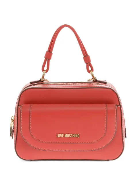 Love Moschino logo-plaque top-handle tote bag Red JC4116PP1GLR0