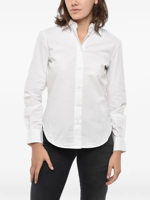 Diesel logo-embroidered French-collar shirt White A14657RKIAW100