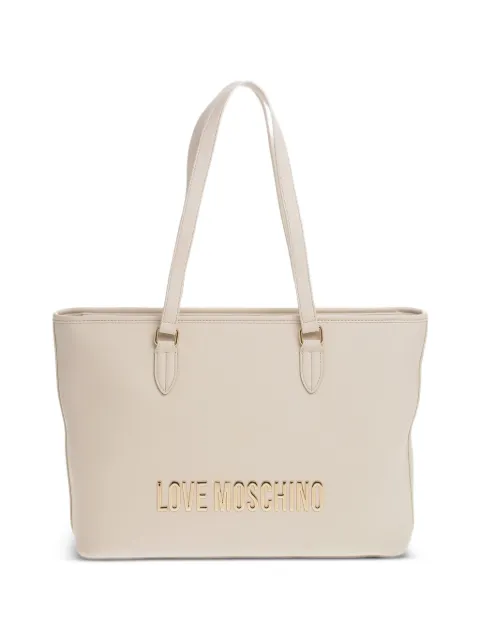 Moschino Love logo-embossed tote bag Neutrals JC4190PP0HKD0110