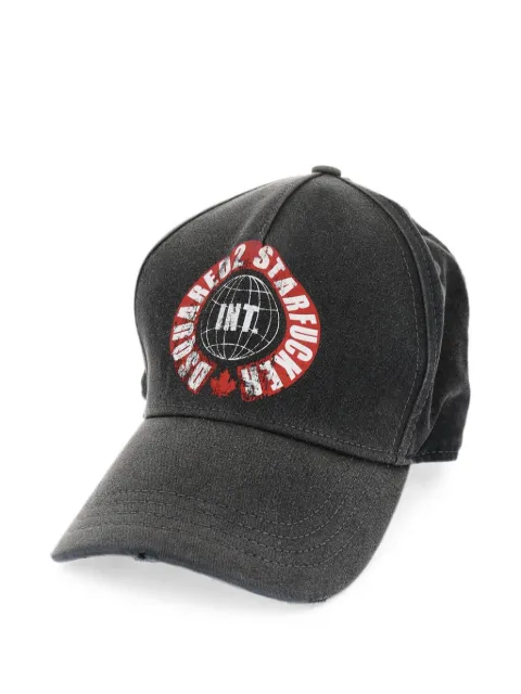 DSQUARED2 logo-print baseball cap Black BCW012005C00001