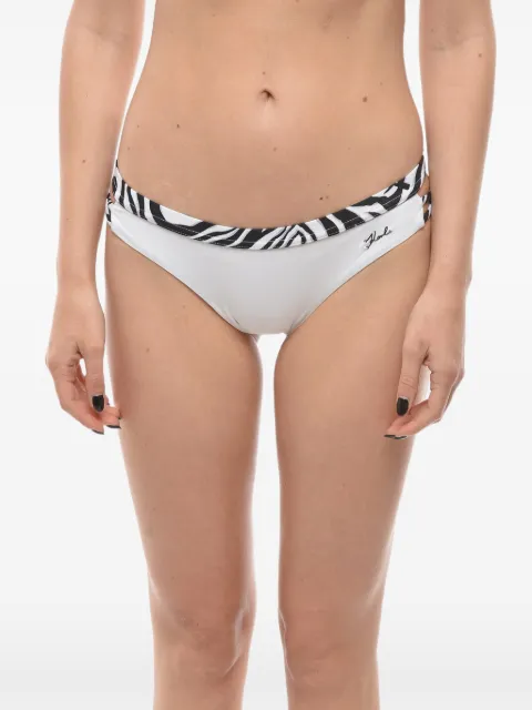 Karl Lagerfeld animal-print bikini bottom White KL22WBT24