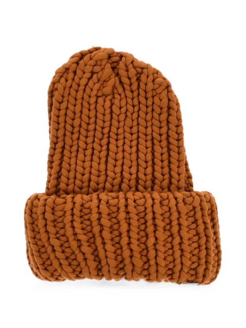 DSQUARED2 chunky-knit turn-up beanie hat Brown KNW006005M01040