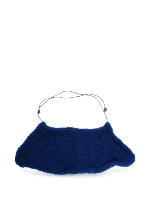 DSQUARED2 fleece-texture drawstring scarf Blue COW000243205865