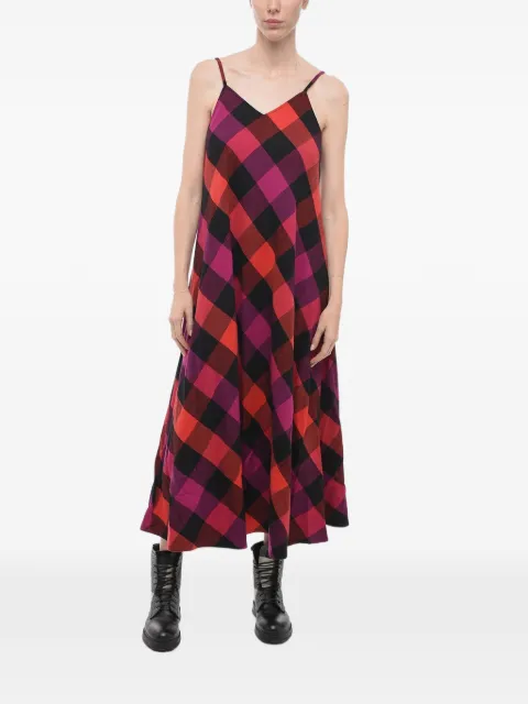 Woolrich checked-pattern midi dress Red COWWABI0411UT18635384