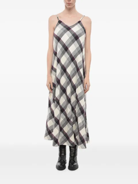 Woolrich checked sleeveless maxi dress Neutrals COWWABI0411UT18638518
