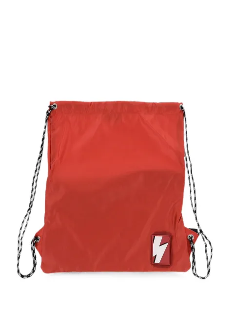 Neil Barrett bolt-patch drawstring backpack Red BBO952X9100554