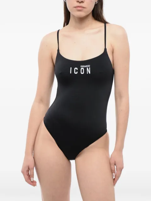 DSQUARED2 Icon logo-print swimsuit Black S83D6BKDSJ3290010