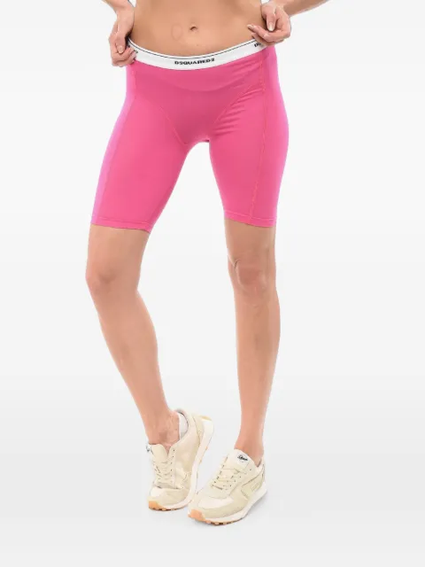 DSQUARED2 logo-waistband cycling shorts Pink D8N624460ISA01