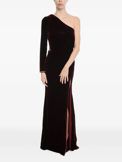 Philipp Plein stud-embellished one-shoulder maxi dress Red F18CWRG0749PTE086N35