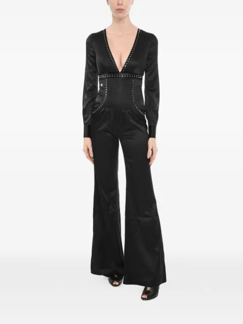 Philipp Plein Melania stud-detail jumpsuit Black F18CWRG0820PTE104N02