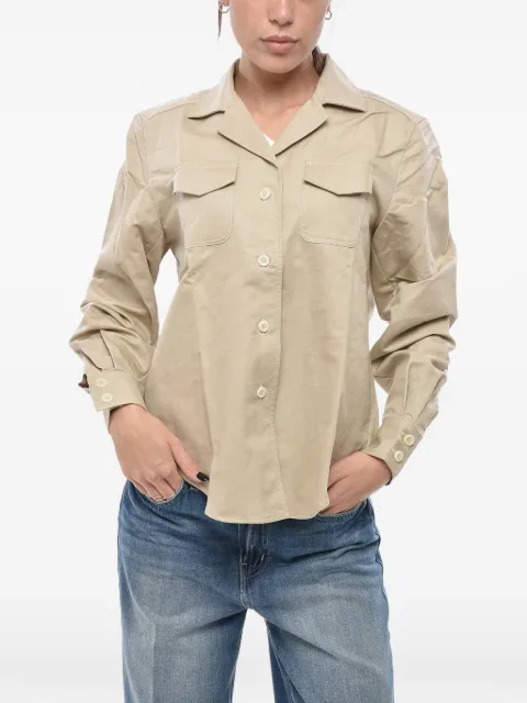 Inès De La Fressange chest-pocket shirt Neutrals 12T030LI034P150