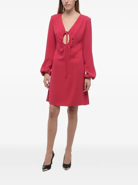 P.A.R.O.S.H. Trapeze lacing-detail mini dress Pink D725216001042