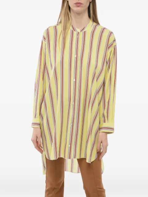 Mr.Mrs Shirt asymmetric striped blouse Yellow GIOIASILKYELLOW