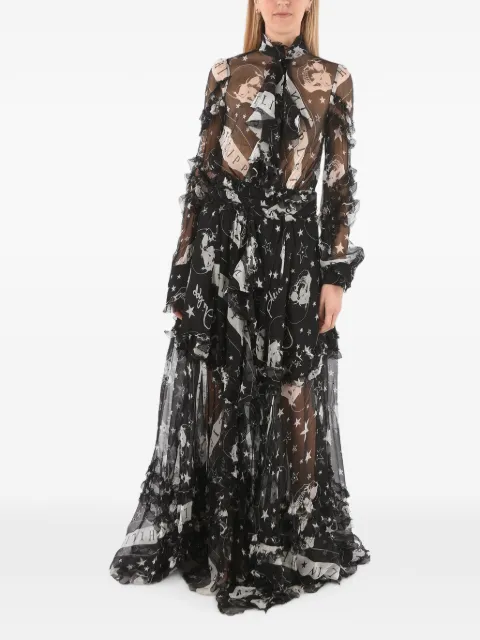 Philipp Plein silk maxi dress Black P19CWRG1031PTE118N