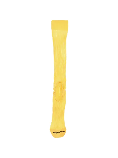 DSQUARED2 ribbed cut-out socks Yellow DHV160210ISA01