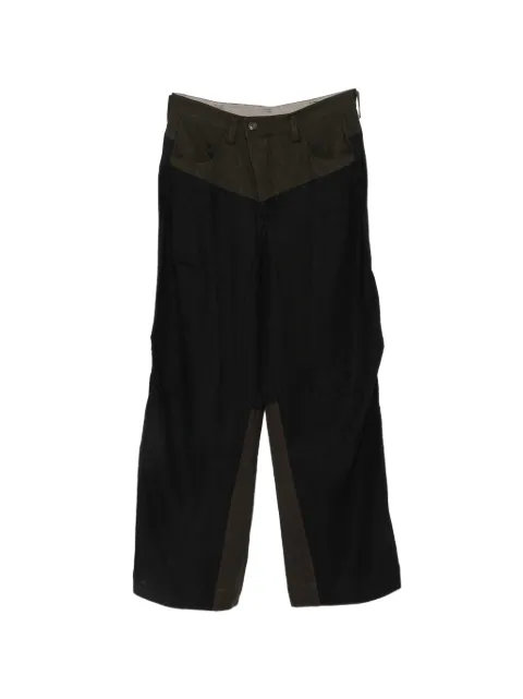 Ziggy Chen panelled wide-leg trousers Black 0M2610539