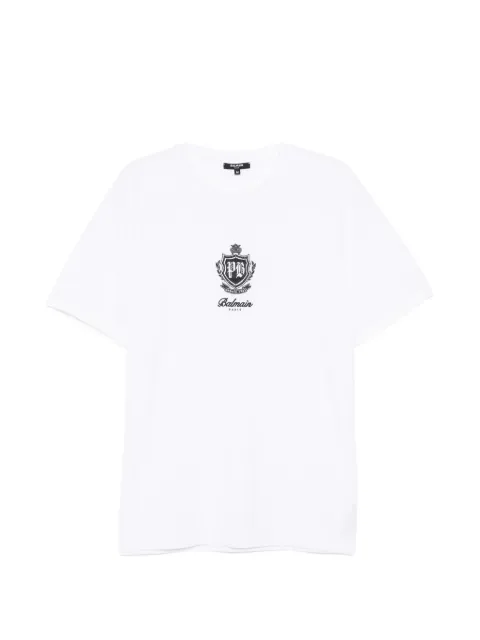 Balmain University Contrast T-shirt White BWM3M1850100