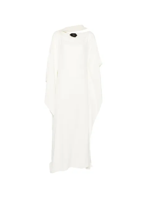 Taller Marmo one-shoulder kaftan-style maxi dress White TMSS2654105