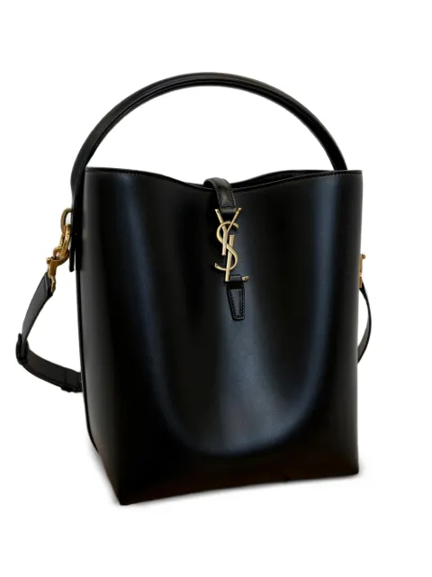 Saint Laurent Le 37 Supple bucket bag Black 8609412R20W