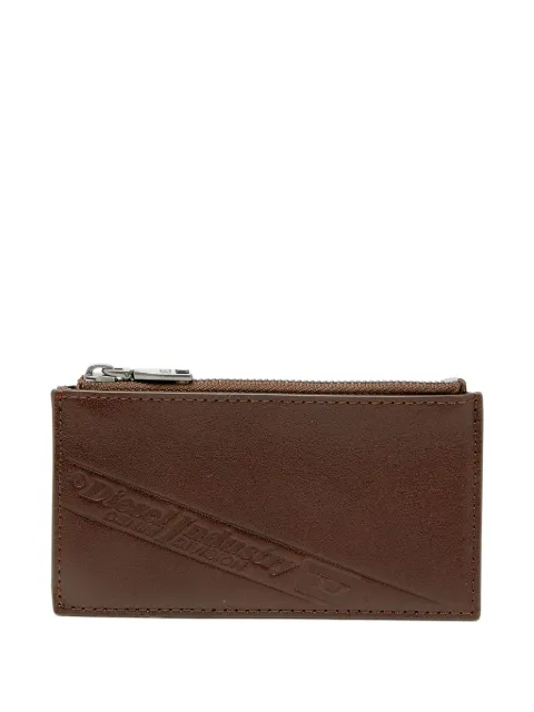 Diesel Flag-D III logo-embossed cardholder Brown X10617P8811