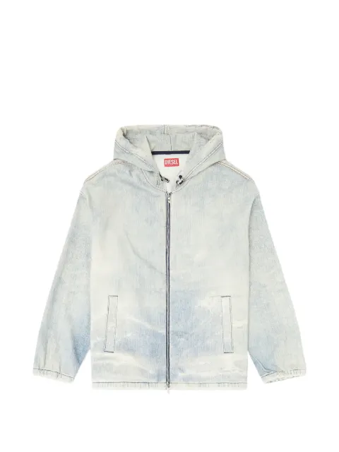 Diesel hooded JoggJeans jacket with Trompe L’oeil Blue A14694068XM