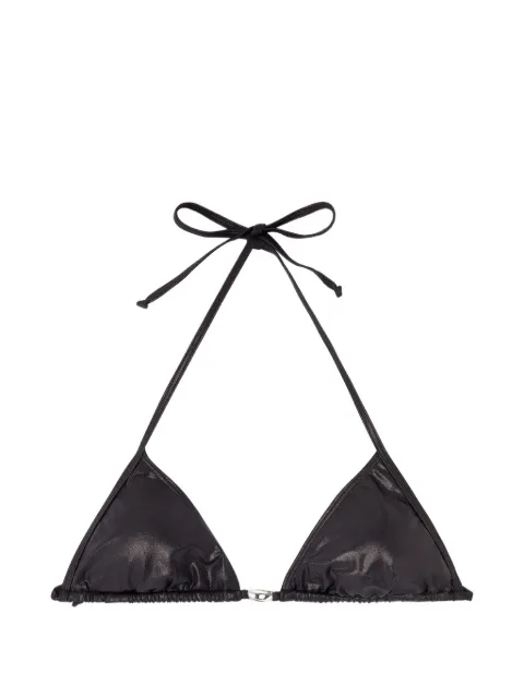 Diesel foil-finish bikini top Black A219690DLCW