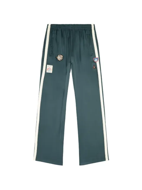 Diesel satin track pants with patches Green A229740AGCJ