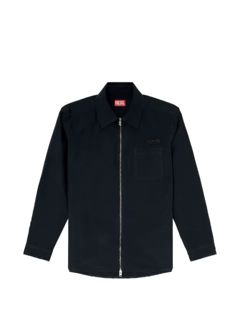 Diesel ripstop shirt with zip closure Blue A229830DLCM