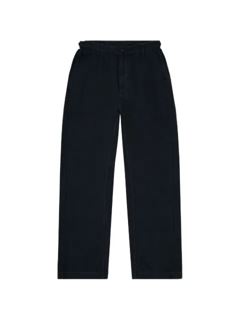 Diesel cotton Ripstop pants with side buckles Black A226920DLCM