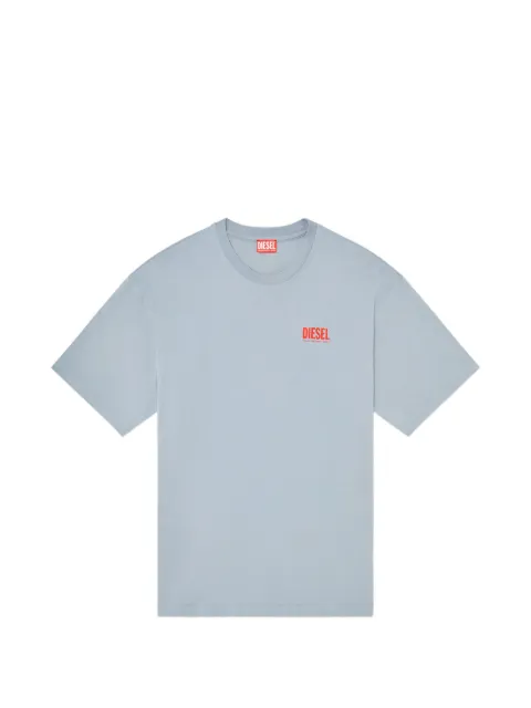 Diesel cotton T-shirt with Diesel Biscotto print Blue A200360EPCA