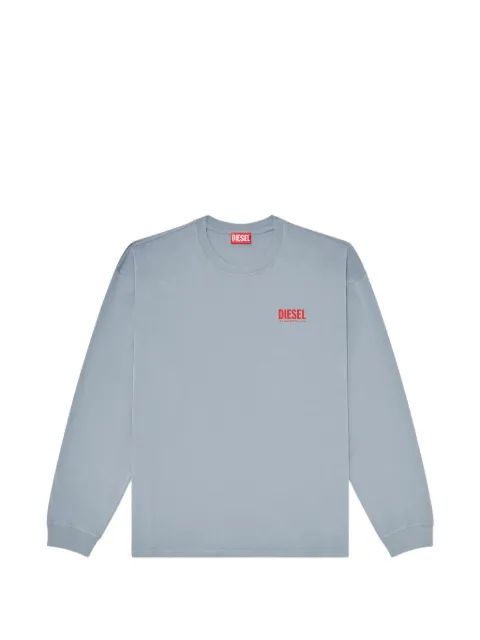 Diesel relaxed long-sleeve T-shirt with Biscotto logo Blue A200370EPCA