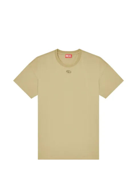 Diesel relaxed cotton T-shirt with oval D embroidery Neutrals A200490NIAX