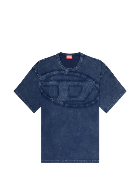 Diesel Relaxed cotton T-shirt with Oval-D applique Blue A195450HGBX