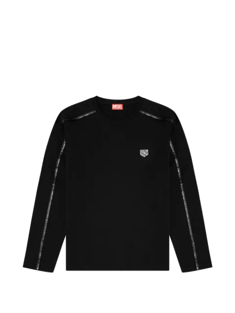 Diesel long-sleeve T-shirt with tonal trims Black A228410NIAX