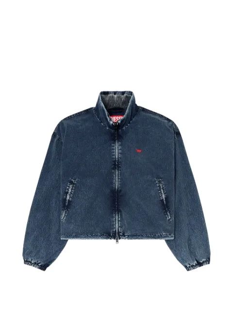 Diesel windbreaker jacket in acid-wash Taslan Blue A221310PLBH