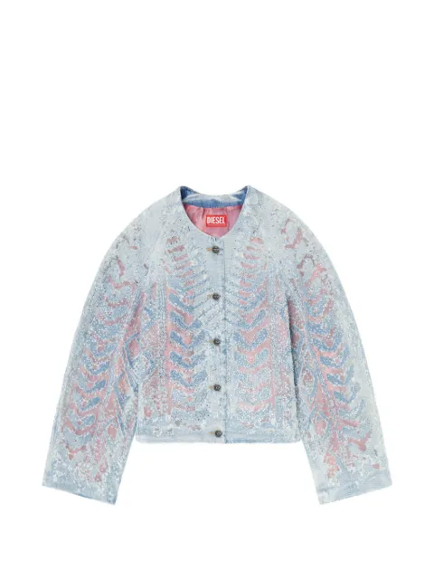 Diesel jacket in microstone devoré denim Blue A22639068YI