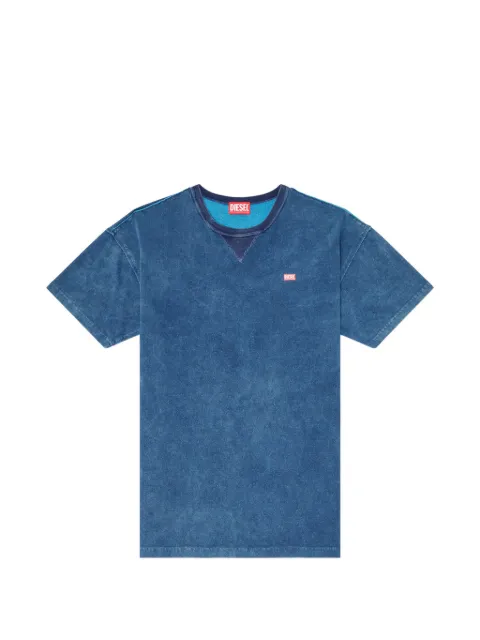 Diesel acid-wash T-shirt with frayed details Blue A229190AGBY