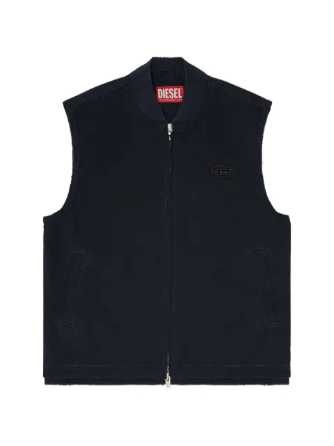 Diesel Oval-D logo gilet Black A229650DLCM